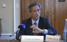 FILE: Chinese ambassador Lin Songtian on Sunday 4 February 2018. Picture: Screengrab 