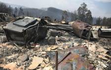 FILE: The aftermath of a fire which destroyed 13 houses in Farleigh Forest in Karatara in the Southern Cape on 30 October 2018. Picture: Monique Mortlock/EWN.