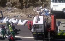 At least 15 people died in a bus accident at the Hex River Pass on 15 March 2012. Picture: Renee de Villiers/EWN