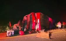 A bus crashed on the R61 near Beaufort West. At least 8 people were killed. Picture: Kenny Africa