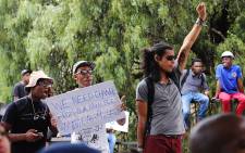 FILE. Hundreds of Wits University students protested on campus on 16 October 2015 over proposed tuition fee increases. Picture: Reinart Toerien/EWN