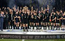 Dan Carter led New Zealand to win the 2015 Rugby World Cup for the third time by beating Australia on 31 October, 2015 at Twickenham. Picture: Twitter @AllBlacks.