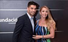 Luis Suarez and wife Sofia Balbi. Picture: @luissuarez9/Instagram.