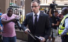 Oscar Pistorius arriving at the High Court in Pretoria head of his sentencing on 14 October 2014. Picture: Christa Eybers/EWN.