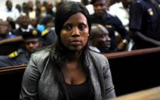 Helen Moreroa, one of the four business associates of axed ANC Youth League leader Julius Malema, appears in the Polokwane Magistrate's Court on Tuesday, 25 September 2012. Picture: Werner Beukes/SAPA.