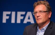FILE: Jerome Valcke at a press conference after a meeting of the organisation's executive committee in September 2014. Picture: AFP.