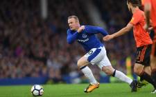 Everton's Wayne Rooney pursues the ball during the Uefa Europa League third qualifying round, Game 1 match between Everton and Ruzomberok at Goodison Park football stadium in Liverpool on 27 July 2017. Picture: AFP.