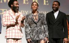 Donald Glover, Beyonce Knowles-Carter, and Chiwetel Ejiofor attend the World Premiere of Disney's 'The Lion King' at the Dolby Theatre on 9 July 2019 in Hollywood, California. Picture: AFP
