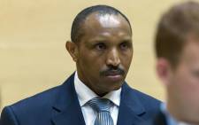 FILE: Congolese warlord Bosco Ntaganda sits in the courtroom of the International Criminal Court (ICC) during the first day of his trial in the Hague, on 2 September 2015. Picture: AFP.