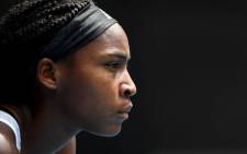 Fifteen-year-old Coco Gauff at the Australian Open on 26 January 2020. Picture: Twitter/AusOpen