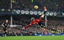 Manchester United's Alejandro Garnacho scored an overhead kick i the 3-0 win over Everton in the English Premier League on 26 November 2023. Picture: @ManUtd/X
