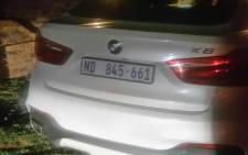 The BMW X6 that Cyril Ramaphosa's bodyguard was driving at the time he was hijacked. Picture: Supplied