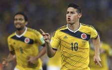 Colombian attacking midfielder James Rodriguez celebrate his goal against Uruguay on 29 June 2014. Picture: Facebook.