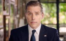 FILE: This video grab made on 20 August 2020 from the online broadcast of the Democratic National Convention shows Democratic presidential nominee Joe Biden's son Hunter Biden speaking during the last day of the convention. Picture: DEMOCRATIC NATIONAL CONVENTION/AFP