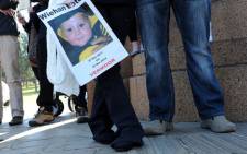 A photograph of murdered five-month-old baby Wiehan Botes. Picture: Werner Beukes/Sapa