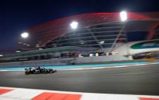 Mercedes driver Lewis Hamilton drives at the Yas Marina Circuit during the second free practice session of the Abu Dhabi Formula One Grand Prix on 10 December 2021. Picture: Giuseppe CACACE/AFP