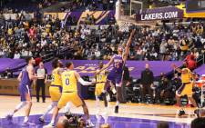 Cameron Payne #15 of the Phoenix Suns shoots the ball against the Los Angeles Lakers during Round 1, Game 6 of the 2021 NBA Playoffs on 3 June 2021 at STAPLES Center in Los Angeles, California. Copyright 2021 NBAE. Picture: Andrew D. Bernstein/NBAE/Getty Images via AFP