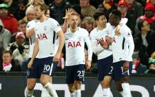 FILE: Tottenham players celebrate a goal. Picture: @SpursOfficial/Twitter