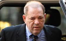 In this file photo taken on 24 January 2020 Harvey Weinstein arrives at the Manhattan Criminal Court for his rape and sexual assault trial in New York City. Picture: AFP
