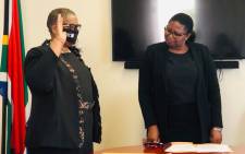 FILE: Zandile Gumede (left) is sworn in as a member of the KwaZulu-Natal legislature on 19 August 2020. KZN Legislature Speaker Nontembeko Boyce looks on. Picture: Supplied