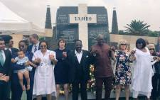 Gauteng Premier David Makhura and members of the Tambo family attend a wreath-laying ceremony at the grave of former ANC leader OR Tambo on 27 October 2017. Picture: @GautengANC/Twitter