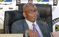 A screengrab shows former Eskom chair Zola Tsotsi at the state capture inquiry on 9 September 2020. Picture: SABC Digital/YouTube