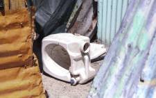 An abandoned used portable flush toilet. Picture: Cindy Archillies/EWN