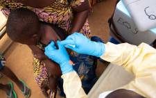 The Ebola vaccine being administered to a child in the Democratic Republic of Congo. Picture: Twitter/@WHOAFRO