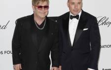 Elton John and his partner. Picture: AFP