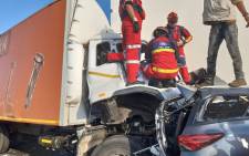 Four people were killed and at least 20 others injured on 19 May 2019 following a multiple-vehicle collision on the N1 Highway between the Grasmere toll plaza and the N12. Picture: @_ArriveAlive/Twitter 
