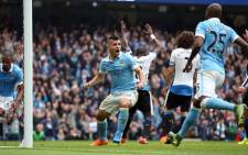 FILE: Manchester City's striker, Sergio Aguero, celebrates his goal against Newcastle United in the English Premier League on 3 October 2015. Picture: Manchester City official Facebook page.
