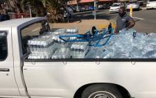 A bakkie-load of water arrives at the Helen Joseph Hospital in Johannesburg after the facility ran out of water. Picture: Supplied