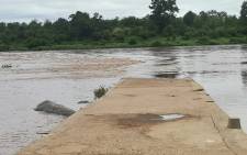 Several bridges are overflowing and closed due to continued heavy rains in the Kruger National Park. Picture: @SANParksKNP on Twitter. 