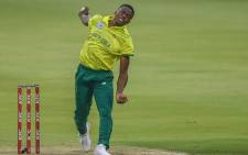 FILE: South Africa's Kagiso Rabada bowls during the first T20 international cricket match between South Africa and Australia at The Wanderers Stadium in Johannesburg on 21 February 2020. Picture: AFP