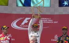 Valtteri Bottas has won the Austrian Grand Prix for Mercedes. Picture: Twitter/@F1.
