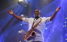 FILE: In this file photo taken on 29 June 2018 Cameroon jazz saxophonist Manu Dibango performs during a concert at the Ivory Hotel in Abidjan. Picture: AFP