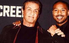 Actor Sylvester Stallone and 'Creed' co-star Michael B Jordan. Picture: @officialslystallone/instagram.com
