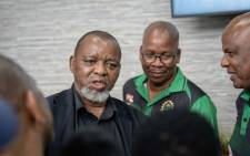 Mineral Resources Minister Gwede Mantashe visited the Impala Platinum mine in Rustenburg on 28 November 2023 where 11 miners died in an accident. Picture: Jacques Nelles/Eyewitness News