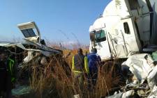  On Tuesday an accident between a truk and a minibus occured in Mpumalanga where 18 people were killed. Picture: ER24