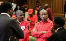 EFF leader Julius Malema and EFF secretary-general Gordich Gardee at the High Court in Pretoria on 4 July 2019. Picture: Kayleen Morgan/EWN