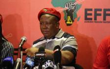 EFF leader Julius Malema speaks at a press conference on 2 December 2015. Picture: Christa Eybers/EWN.