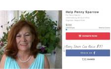 A screengrab showing the online drive to raise funds for Penny Sparrow, who was ordered to pay a fine of R150,000 for comparing black people to monkeys. Picture: youcaring.com.