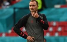 FILE: In this file photograph taken on 12 June 2021, Denmark's midfielder Christian Eriksen warms up before the UEFA EURO 2020 Group B football match between Denmark and Finland at the Parken Stadium in Copenhagen. Picture: Jonathan NACKSTRAND/AFP/POOL
