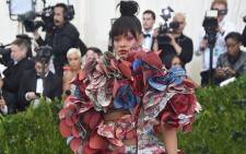 Singer Rihanna in a Comme des Garçons outfit at the 2017 Costume Institute Benefit at the Metropolitan Museum of Art in New York. Picture: AFP.