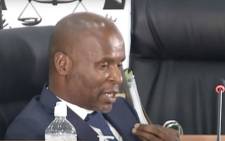 A screengrab of former Denel chairperson Dan Mantsha giving evidence at the state capture inquiry on 26 March 2021. Picture: SABC/YouTube