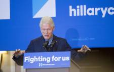 FILE: Former President Bill Clinton campaigns for his wife, Democratic presidential candidate Hillary Clinton. Picture: AFP.
