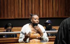 Nomia Rosemary Ndlovu at the Palm Ridge Magistrates Court. Picture: Xanderleigh Dookey Makhaza/Eyewitness News.