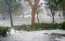 Hail in Linksfield Ridge. Picture: Christie Rob/iWitness.