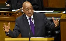 President Jacob Zuma responding to questions in Parliament on 11 March 2015. Picture: GCIS.