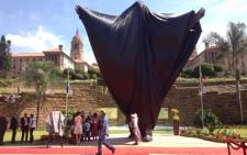 The nine-metre high statue of Nelson Mandela to be unveiled at the Union Buildings in Pretoria on 16 December 2013. Picture: Barry Bateman/EWN